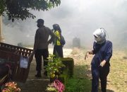 Cegah DBD, Tiga Pilar Polisi di Ngawi Lakukan Fogging