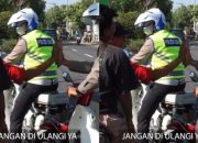 Unik, Begini Polisi Sae Polres Nganjuk Ingatkan Pelanggar Lalu Lintas