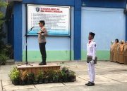 Pimpin Upacara Bendera di Sekolah, Kapolres Nganjuk Imbau Untuk tidak Mudah Terprovokasi Berita Hoax