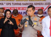 Kapolres Nganjuk Gelar Jumpa Pers Tumpas Narkoba Semeru 2023