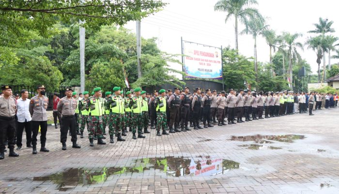 Kapolres Nganjuk Memimpin Apel Persiapan Pengamanan Malam Takbir dan Idul Fitri 1445H/2024M