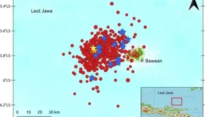 BMKG Catat 642 Kali Gempa Susulan di Bawean, Jatim Sejak Maret 2024