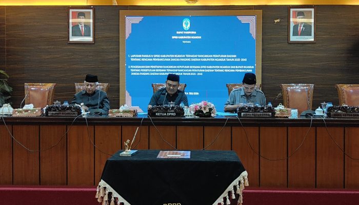 DPRD Nganjuk Menggelar Rapat Paripurna Pengesahan dan Penetapan Rencana Pembanguan Jangka Panjang Daerah