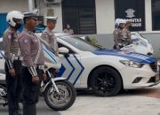 Polres Nganjuk Bersama Komunitas Sepeda Tua Ajak Masyarakat Hening Cipta di Jalan Raya